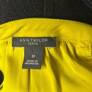 Ann Taylor, Small, Yellow long sleeve blouse.